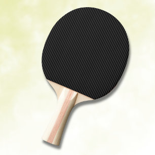 Black & Smoky Black Narrow Vertical Stripes  Ping Pong Paddle