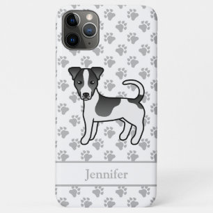 Black Smooth Coat Jack Russell Terrier Dog & Name iPhone 11 Pro Max Case