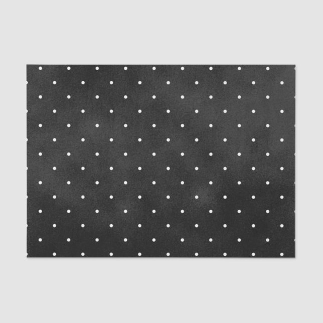 Black Smudge Colour with White Polka Dots Tissue Paper (Front)