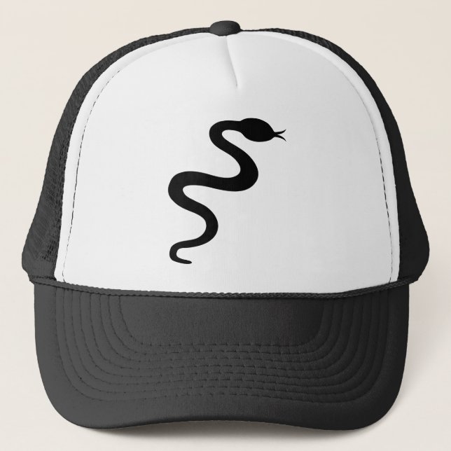 black snake icon trucker hat (Front)