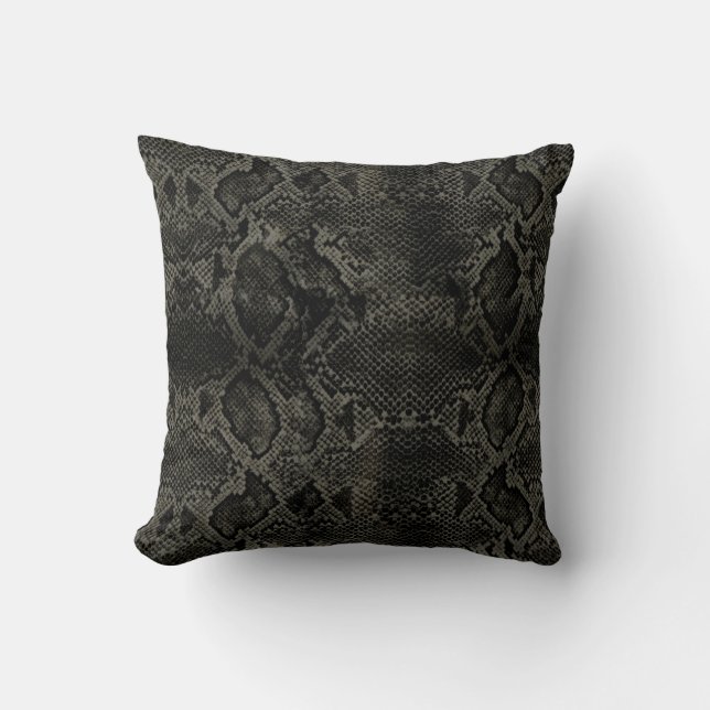 Black Snake print Cushion (Front)