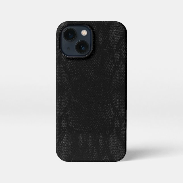 Black Snake Skin Print iPhone Case (Back)