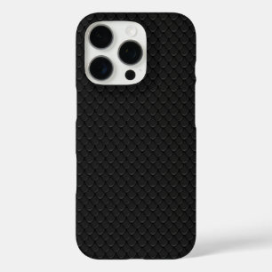 Black Snake Skin Scales iPhone 16 Pro Case