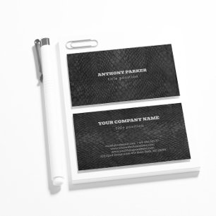 Black Snakeskin  Business Card