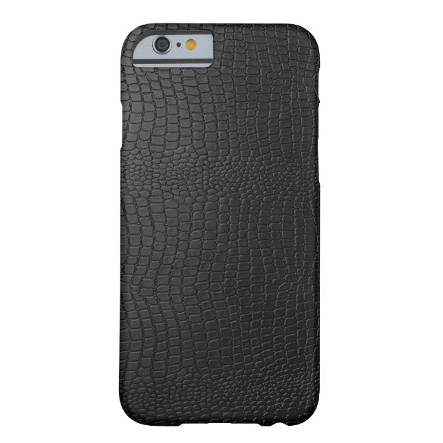 Black Snakeskin Faux Leather Pattern Look Case-Mate iPhone Case (Back)