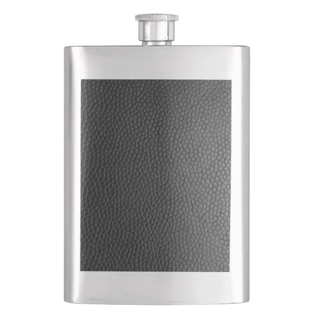 Black Snakeskin  Hip Flask (Front)