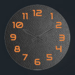 Black Snakeskin  Large Clock<br><div class="desc">Black Snakeskin Large Clock</div>