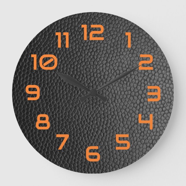 Black Snakeskin  Large Clock (Front)