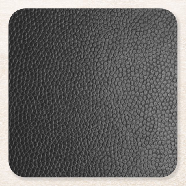 Black Snakeskin Square Paper Coaster (Front)