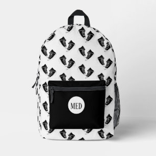 Black Sneaker Design Print Cut Sew Backpack