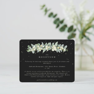 Black Snowberry+Eucalyptus Garland Reception Enclosure Card