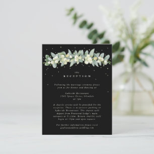Black Snowberry+Eucalyptus Garland Reception Enclosure Card