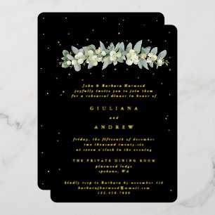 Black Snowberry+Eucalyptus Wedding Rehearsal