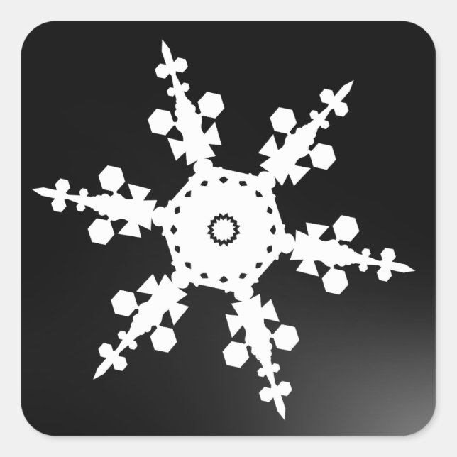black snowflake envelope seal (Front)
