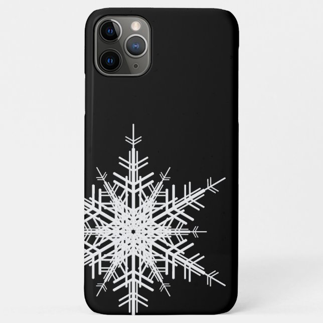 Black Snowflake iPhone Case (Back)