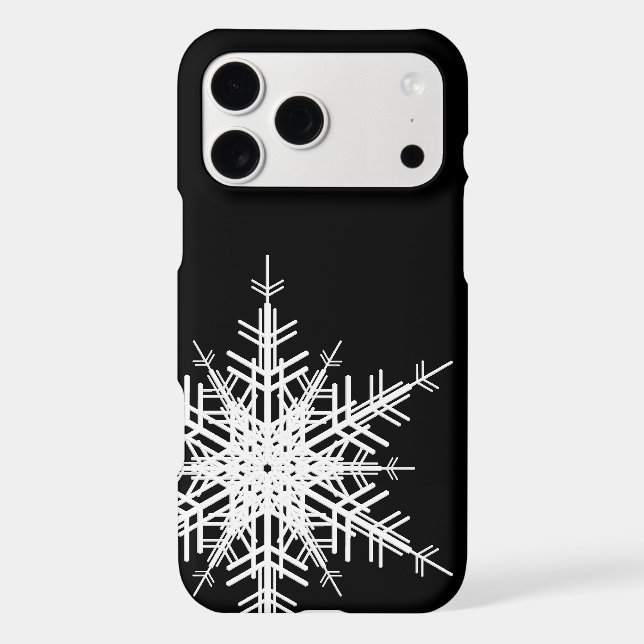 Black Snowflake iPhone Case (Back)