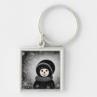 Black Snowsuit Snowman Key Ring