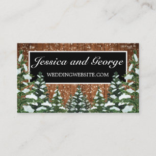 Black Snowy Wood & Forest Country Website Card