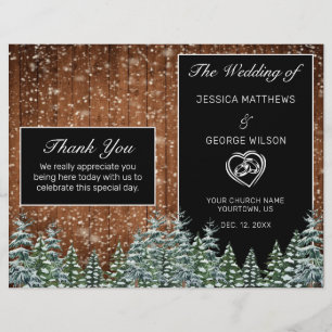 Black Snowy Wood & Forest Pine