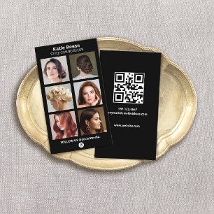 Black Social Media Photo Grid Card - Instagram