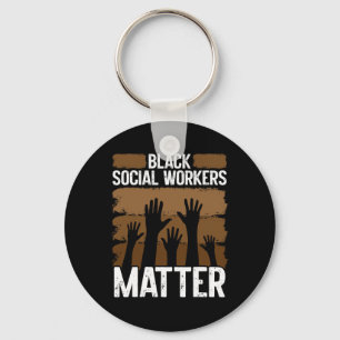 Black Social Worker African American Black History Key Ring