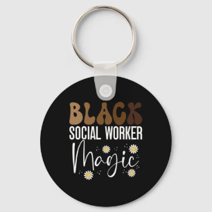 Black Social Worker African American Black History Key Ring