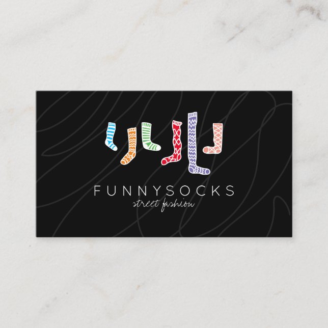 Black Socks Business Card (Front)