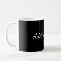 Black solid add name text message here throw pillo