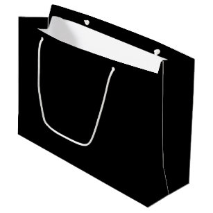 Black Solid Color Large Gift Bag