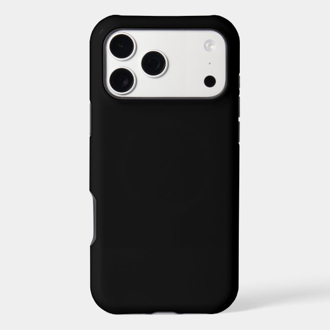 Black Solid Color | Minimalist Modern Design (Back)