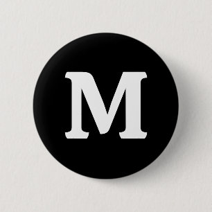 Black Solid Colour 6 Cm Round Badge