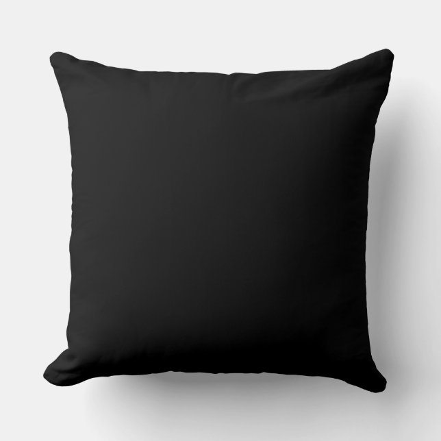 Black Solid Colour Background Cushion (Front)