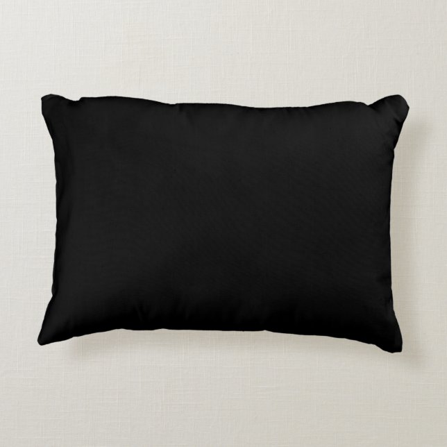black solid colour plain  pillow (Back)
