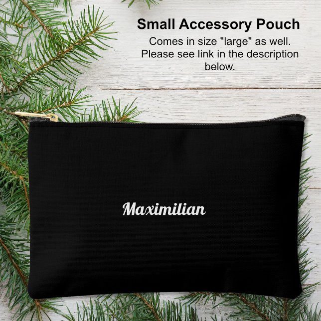 Black - Solid Small Accessory Pouch (Small Accessory Pouch - Black - Solid by Leapfroglisics Shop)