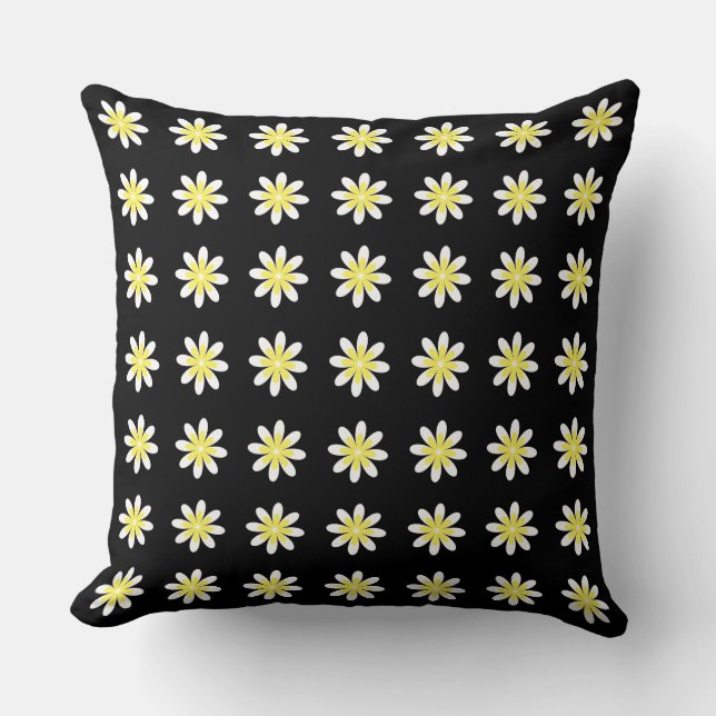 Black : Solid Uniform Colour Cushion (Front)