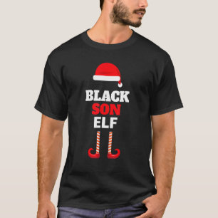 Black Son Elf Black History Month Mother Father T-Shirt