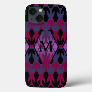Black Spacecrafts and Arrow Monogram  iPhone 13 Case