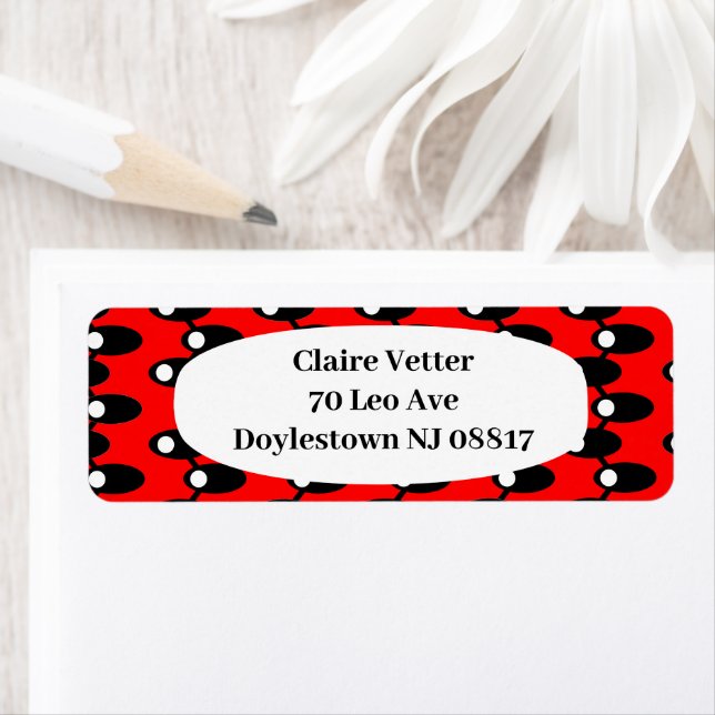 Black Spaceships  Return Address Label (Insitu)