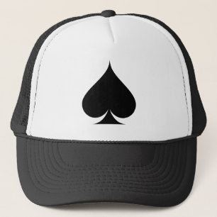 Black spade symbol trucker hat