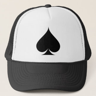 Black spade symbol trucker hat