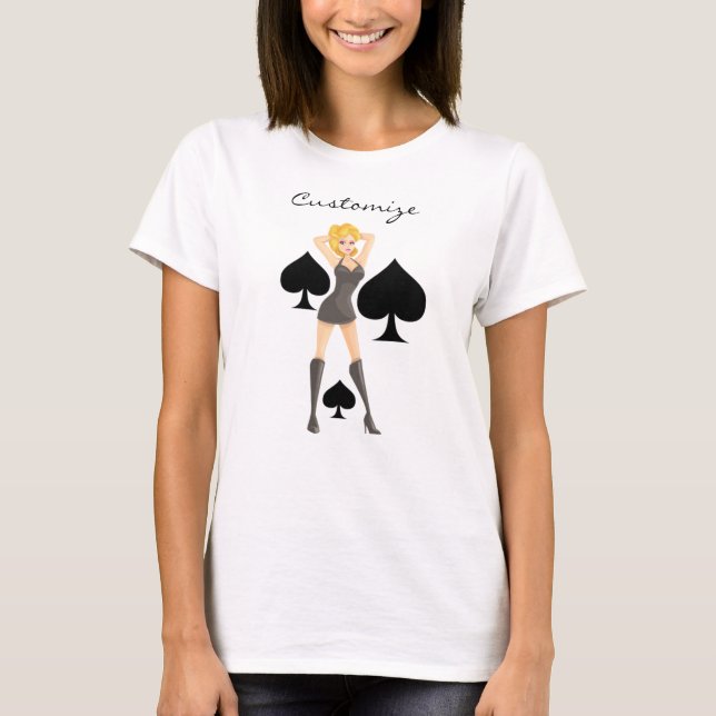 Black Spades Blonde Queen Thunder_Cove T-Shirt (Front)
