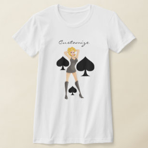Black Spades Blonde Queen Thunder_Cove  T-Shirt