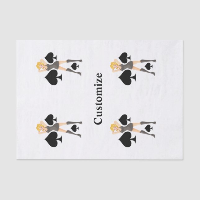 Black Spades Blonde Queen Tissue Paper (Front)