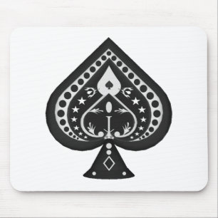 Black Spades: Playing Cards Suit: Mouse Pad
