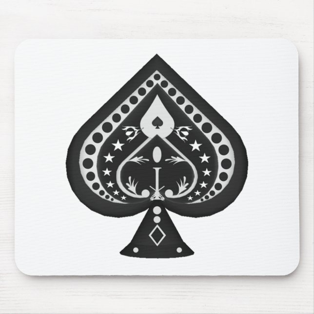 Black Spades: Playing Cards Suit: Mouse Pad (Front)