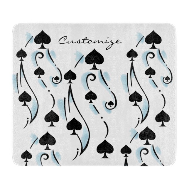 Black Spades Tattoo Style Thunder_Cove Cutting Board (Front)