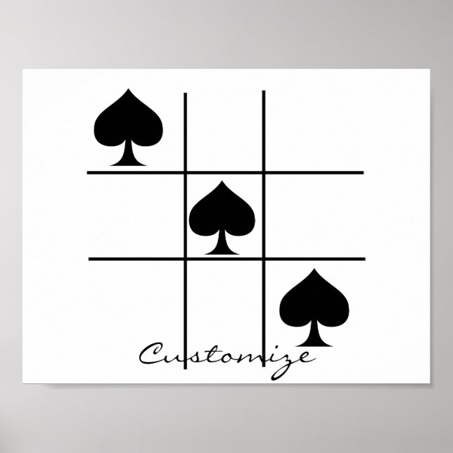 Black Spades Tic Tac Toe Thunder_Cove Poster (Front)