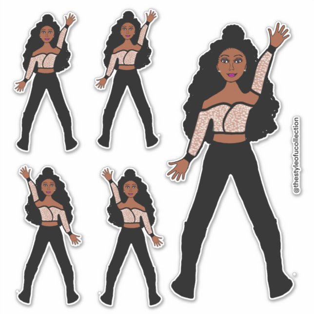 Black Spark  Dancer Stickers #1 (Front)