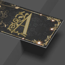 Black Sparkle Monogram