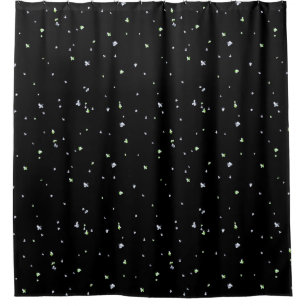 Black sparkle shower curtain
